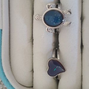 set of 2 mood rings adjustable